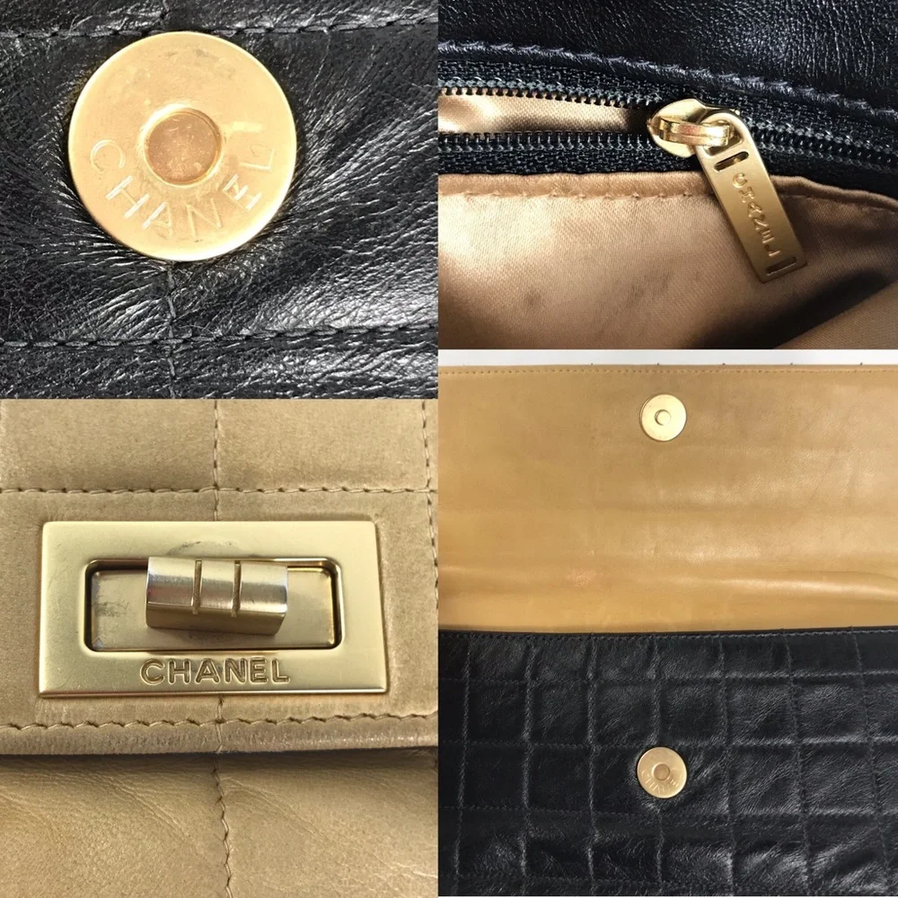 RARE Hot Find! Chanel 2 Face Sheepskin Flap Crossbody - Authentic - Picture 11 of 16